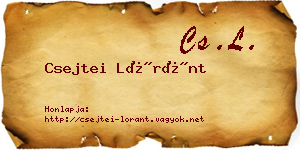 Csejtei Lóránt névjegykártya